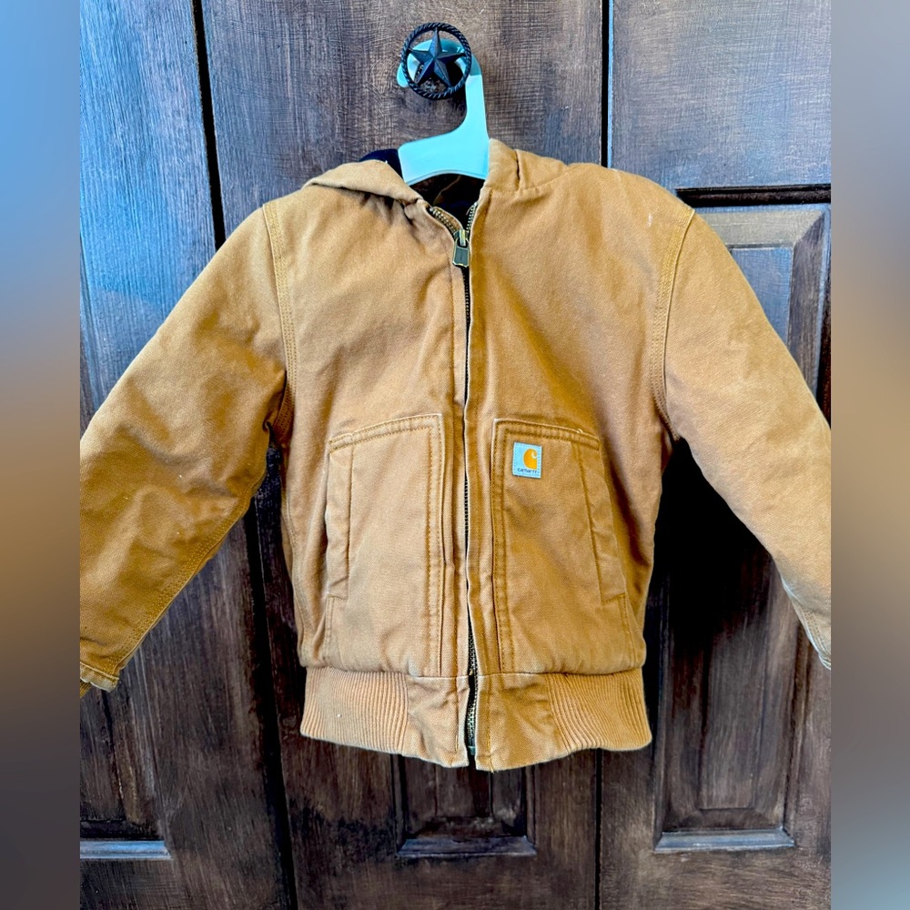 Carhartt Boys' Canvas Insulated Hooded Active Jacket